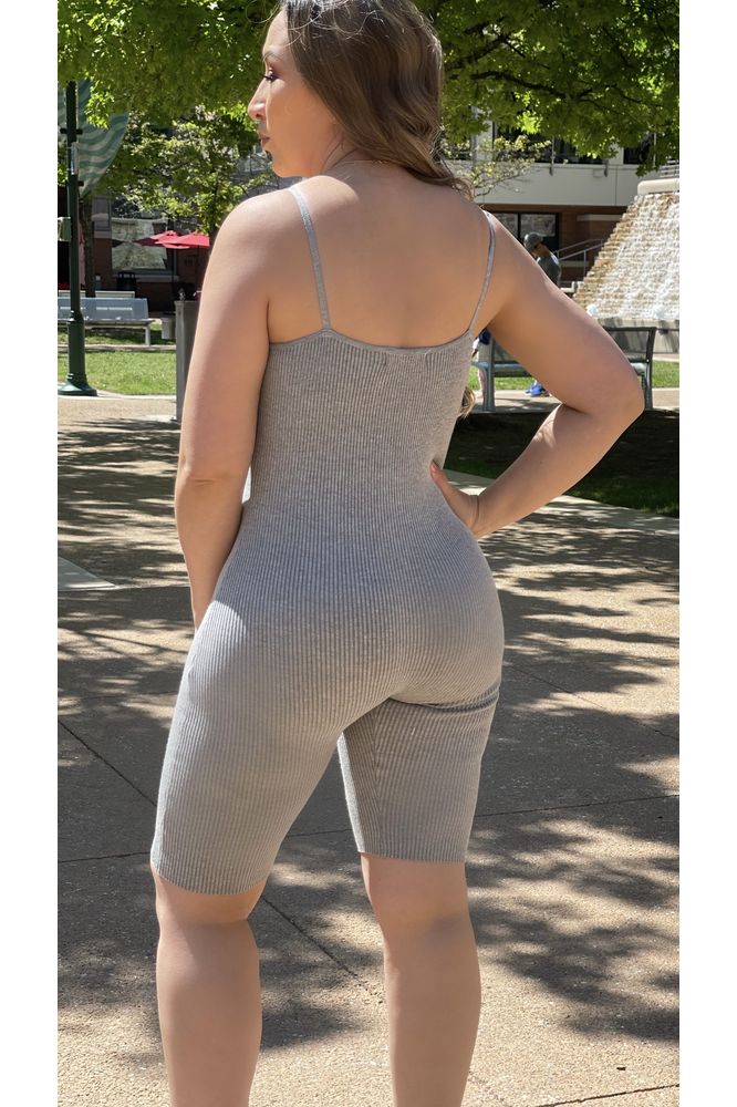 Ari Mid Thigh Bodysuit (gray)