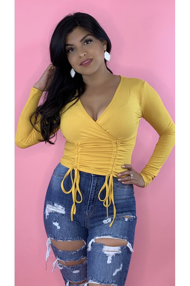 Heat Crop Top (Mustard)