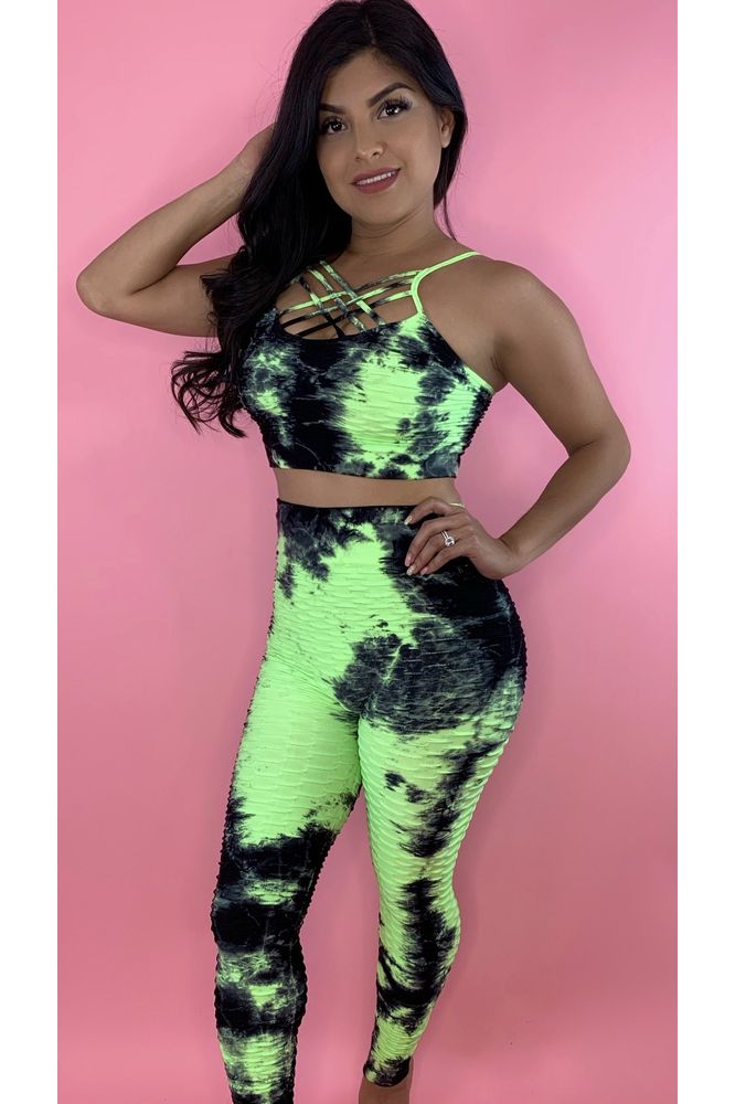 Whine Up Set (black and lime green)