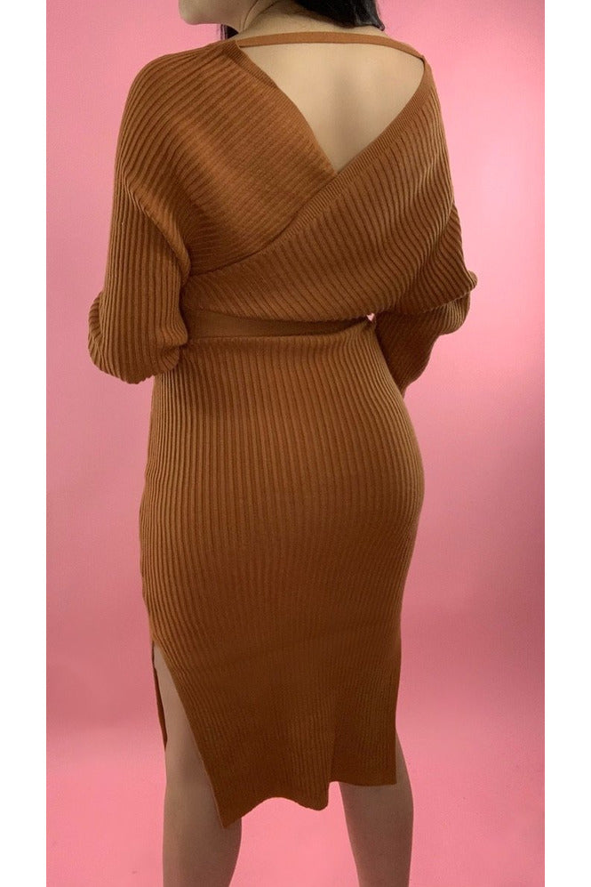 Sweater Weather Dress (rust)