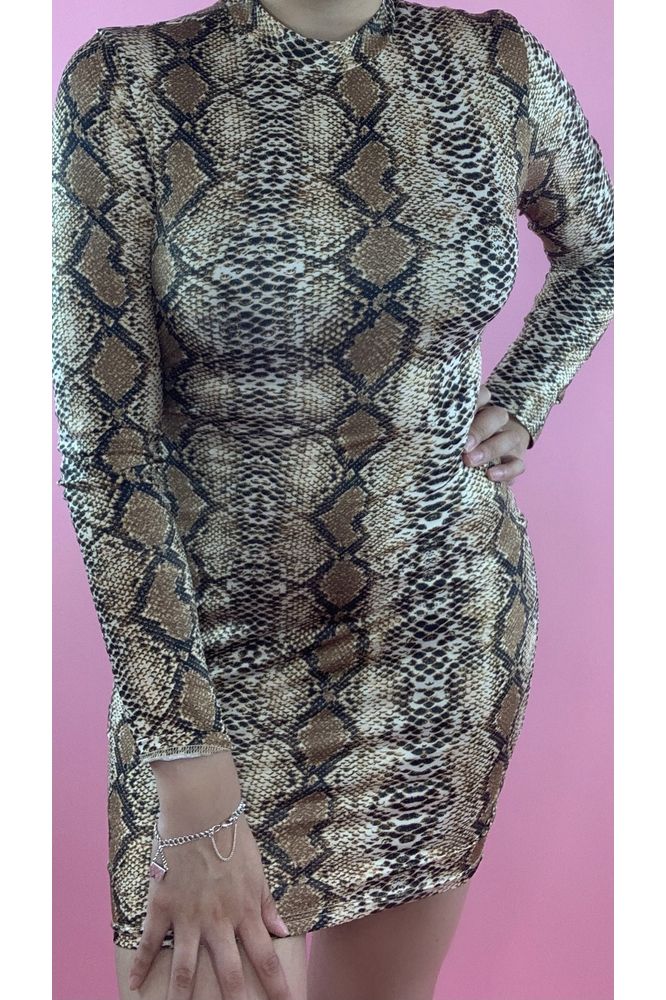 Dakiti Dress (brown print)