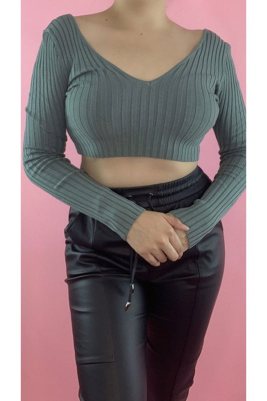 Bella Crop Top (sage)