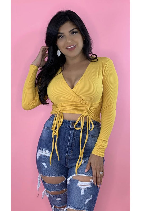 Heat Crop Top (Mustard)