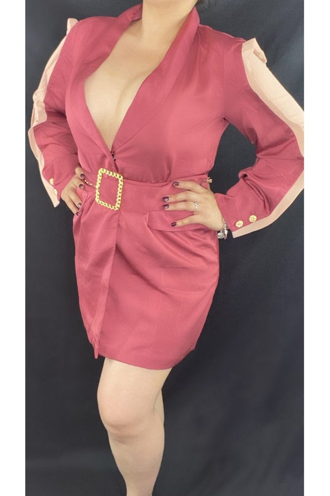 Blazer Dress (rose/nude)